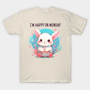 Happy monday rabbit T-Shirt